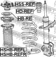 Febest Отбойник амортизатора FEBEST HD-REF - Заображення 2