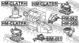 Febest Подушка двигателя FEBEST HM-CLATFR - Заображення 2