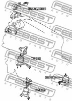 Febest Подушка двигателя FEBEST TM-047 - Заображення 2