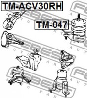 Febest Подушка двигателя FEBEST TM-ACV30RH - Заображення 2