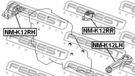 Febest Подушка двигателя FEBEST NM-K12LH - Заображення 2