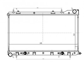 Радиатор охлаждения Subaru Forester S11 (02-) без горловины МКПП/АКПП (LRc 221A0) Luzar