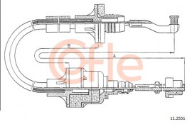 Cofle Трос зчеплення Opel Vectra 1.4/1.6/1.7TD 89- Cofle 112551 - Заображення 1