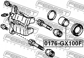 Febest Поршень суппорта тормозного FEBEST 0176-GX100F - Заображення 2