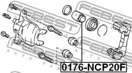 Febest Поршень суппорта тормозного FEBEST 0176-NCP20F - Заображення 2