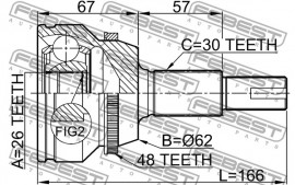 Febest Р-к ШРУСа FEBEST 0110-GSV40A48 - Заображення 2