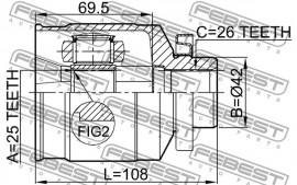 Febest Р-к ШРУСа FEBEST 1211-TUCRH - Заображення 2