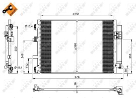 Nrf Радиатор кондиционера EASY FIT NRF NRF 350210 - Заображення 3