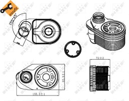 Nrf Радиатор масляный EASY FIT NRF NRF 31324 - Заображення 3