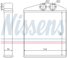 Радиатор отопителя NISSENS NIS 72661
