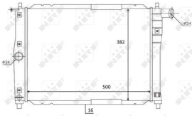 Nrf Радиатор охлаждения Lanos 1,6 NRF NRF 59122 - Заображення 2