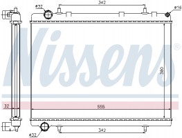 Nissens Радиатор охлаждения двигателя NISSENS NIS 63601 - Заображення 2