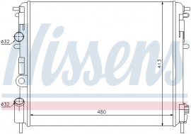 Радиатор охлаждения двигателя NISSENS NIS 63809