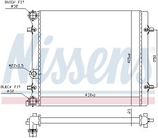 Nissens Радиатор охлаждения двигателя NISSENS NIS 641011 - Заображення 1