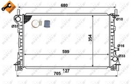 Nrf Радиатор охлаждения двигателя NRF NRF 58375 - Заображення 5