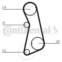 Contitech Ремень ГРМ Conti CONTITECH CT637 - Заображення 3