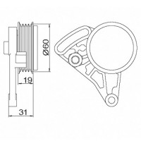 Gmb Ролик натяжной GMB GT60150 - Заображення 4