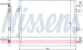 Nissens Радиатор кондиционера OPEL VIVARO 01-10, RENAULT TRAFIC 00-14, NISSAN PRIMASTAR 02-14 NISSENS 940147 - Заображення 2